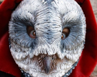 Barn Owl Mask: Fantasy LARP Costume, Pagan Wicca Ritual