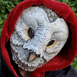 MADE TO ORDER White Barn Owl Mask Resin - Cosplay Larp Masquerade