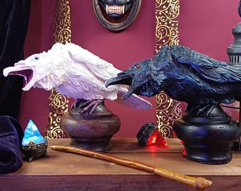 MADE TO ORDER Gothic Crow Sculpture - Wunderkammer Cabinet of Curiosities Art
