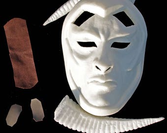 READY TO SHIP - Warhammer solitaireEldarr harlequin blank mask diy cosplay costume Larp fantasy wh40k Arebennian Rillietann renaissance