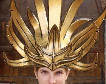 MADE TO ORDER - Empire of the Sun Inspired Crown Headdress - Lightweight Foam Costume - Custom Colors