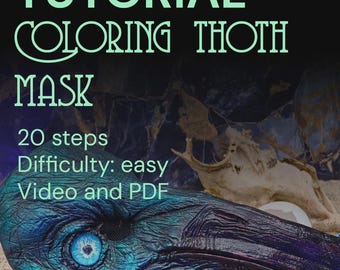 THOTH Mask PAINTING TUTORIAL - Diy Resin Cosplay Larp Egyptian God