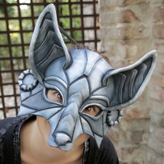 MADE TO ORDER Kitsune Mecha Fox Mask Animal Metal Effect  Etsy