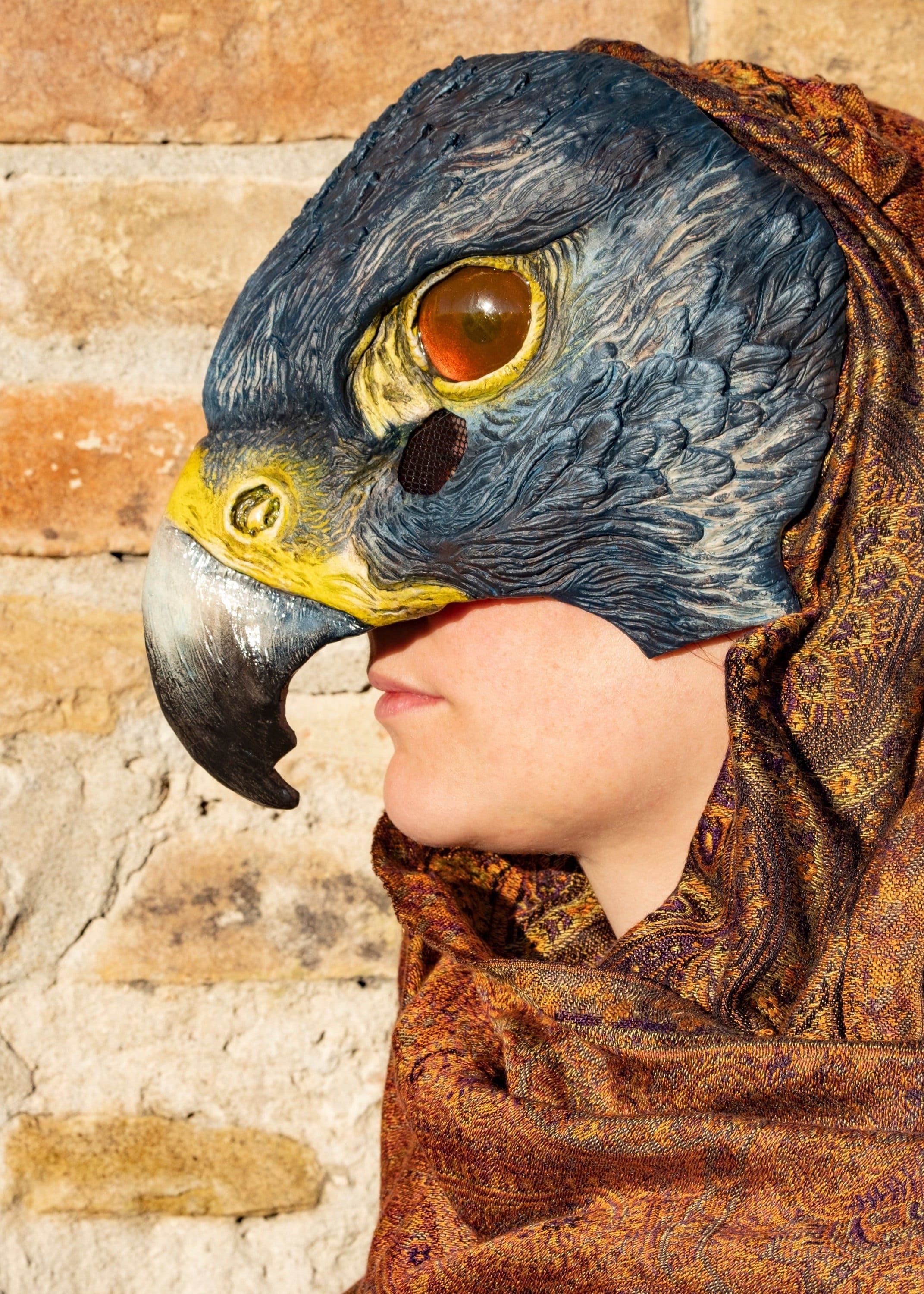 MADE TO ORDER Hawk Mask Fantasy Larp Pagan Costume Wicca
