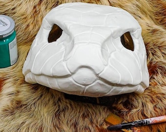 DIY Rainbow Serpent Mask – Blank Aboriginal Deity Cosplay Kit