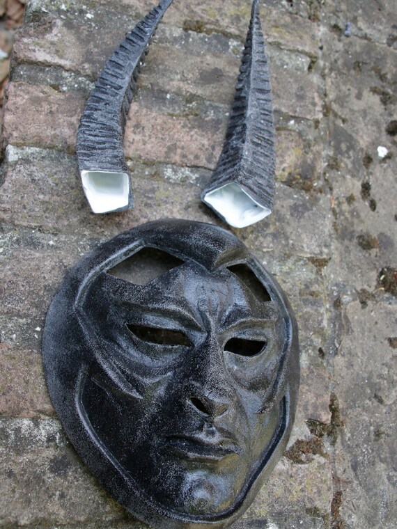 READY TO SHIP - Warhammer solitaire eldar harlequin blank dark mask diy  cosplay costume Larp fantasy wh40k 40k Arebennian Rillietann