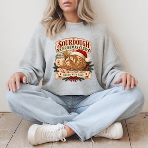 Sourdough Christmas Shirt, Retro Baker Holiday Tee, Baking Lover Gift