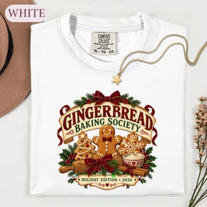 Gingerbread Baking Shirt, Christmas Cookie Baker Tee, Holiday Baking Society Graphic, Baker Gift