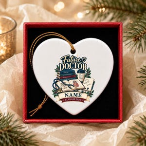 Personalized Future Doctor Ornament, Custom Med Student Keepsake, Class of 2026 Gift