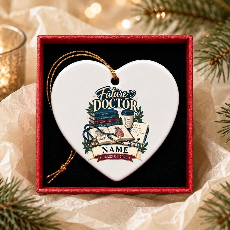Personalized Future Doctor Ornament, Custom Med Student Keepsake, Class of 2026 Gift