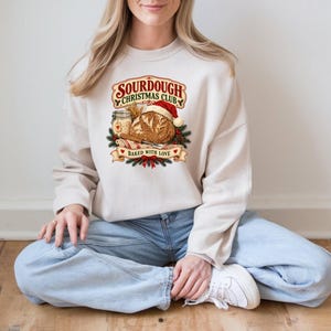Sourdough Christmas Shirt, Retro Baker Holiday Tee, Baking Lover Gift