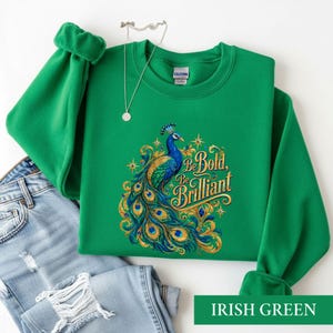 Peacock Shirt, Be Bold Be Brilliant Tee, Inspirational Bird Lover Tshirt, Royal Bird Gift