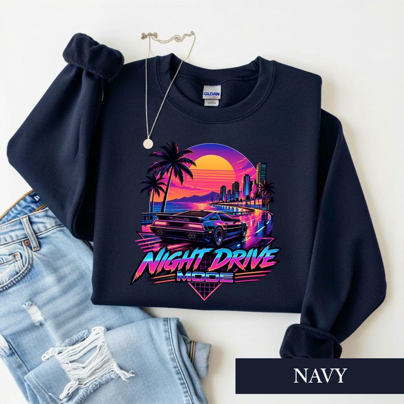Synthwave Car Shirt, Retro 80s Cyberpunk Tee, Vaporwave Racing Tshirt, Car Lover Gift