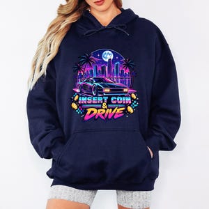Synthwave Race Car Shirt, Retro Arcade Car Lover Sweatshirt, 80s Outrun Gamer Tee