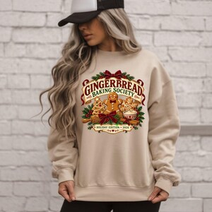 Gingerbread Baking Shirt, Christmas Cookie Baker Tee, Holiday Baking Society Graphic, Baker Gift