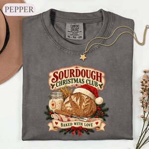Sourdough Christmas Shirt, Retro Baker Holiday Tee, Baking Lover Gift