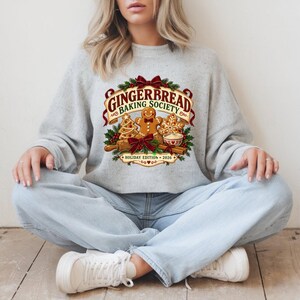 Gingerbread Baking Shirt, Christmas Cookie Baker Tee, Holiday Baking Society Graphic, Baker Gift