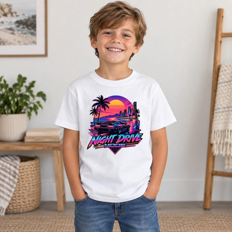 Synthwave Car Shirt, Retro 80s Cyberpunk Tee, Vaporwave Racing Tshirt, Car Lover Gift