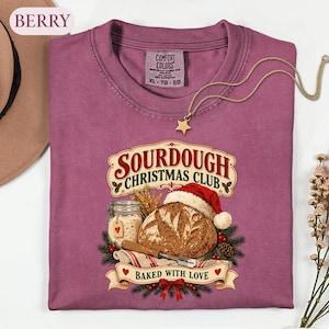 Sourdough Christmas Shirt, Retro Baker Holiday Tee, Baking Lover Gift