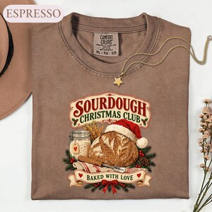 Sourdough Christmas Shirt, Retro Baker Holiday Tee, Baking Lover Gift