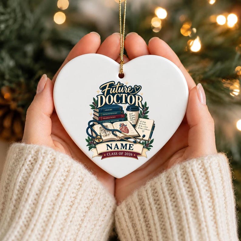Personalized Future Doctor Ornament, Custom Med Student Keepsake, Class of 2026 Gift