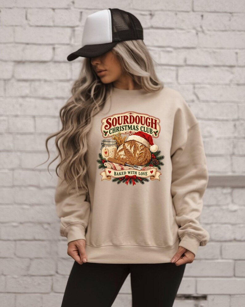 Sourdough Christmas Shirt, Retro Baker Holiday Tee, Baking Lover Gift