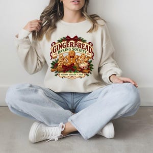 Gingerbread Baking Shirt, Christmas Cookie Baker Tee, Holiday Baking Society Graphic, Baker Gift