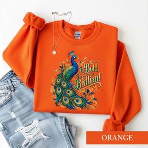 Peacock Shirt, Be Bold Be Brilliant Tee, Inspirational Bird Lover Tshirt, Royal Bird Gift