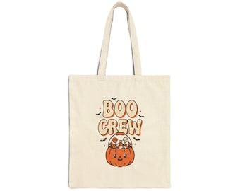 Boo Crew Kürbis-Tragetasche | Halloween-Herbst-Kürbis-Tasche