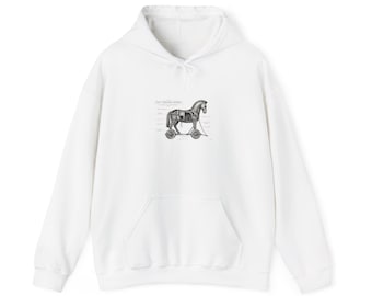 Hoodie mit Trojanischem Pferd-Motiv | Griechische Mythologie, Mythcore, Klassische Kunst