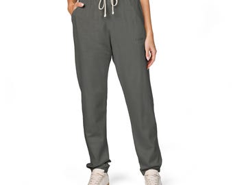 Jogginghose mit gesticktem Logo | Fleece-Jogginghose, stückgefärbt