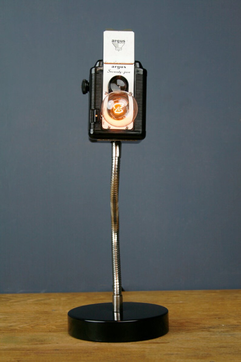 Handmade Camera Lamp With Built in Touch Dimmer Etsy