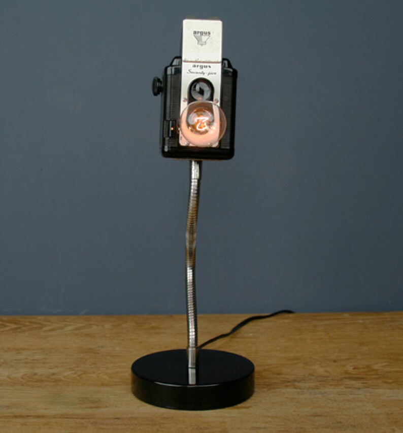 Handmade Camera Lamp With Built in Touch Dimmer Etsy