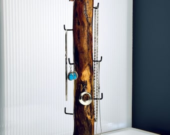 Driftwood Jewelry Holder • Handmade Necklace, Earring, Bracelet Stand