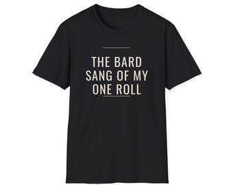 Camiseta divertida de D&D, regalo de Dungeons and Dragons para Dungeon Master, camiseta de juego de rol de mesa, camiseta de bardo con 20 natural, regalo para jugadores de juegos de rol