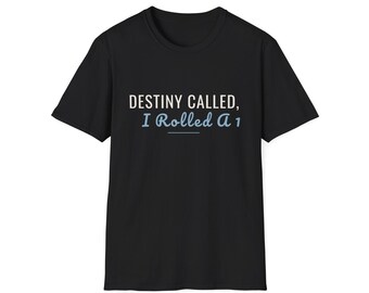 Camiseta divertida de D&D, regalo para Dungeons and Dragons, camiseta para juegos de rol de mesa, humor sobre tiradas de dados, regalo para jugadores de DnD, camiseta para jugadores con dados de 20 caras y 1 natural.