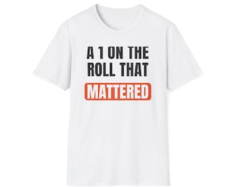 Camiseta divertida de D&D, regalo para Dungeons and Dragons, camiseta de fallo crítico Nat 1, regalo para jugadores de rol, camiseta para jugadores de juegos de mesa, regalo para Dungeon Master