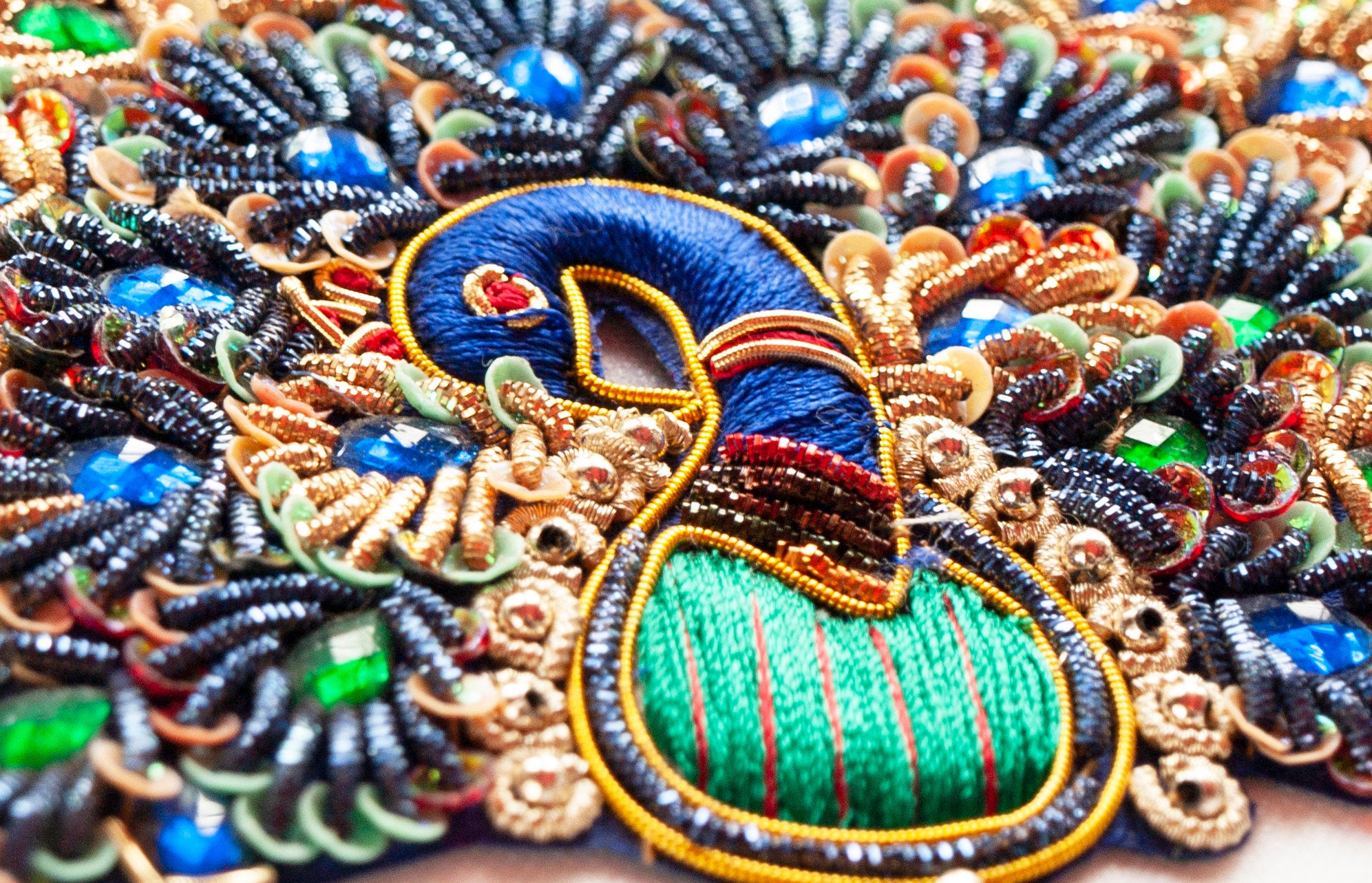 Pair of Applique. Two 2 Grand Peacocks. Handbeaded & Etsy