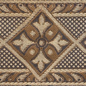 Cappuccino Gold 2 3/8&quot; Wide Jacquard Trim Medieval Style Vestment Sewing 3 Yds