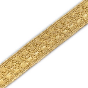 5 Yards Gold Vestment Trim Pilot Galon Army Navy Uniform 0.5 &quot; wide Braid Edging