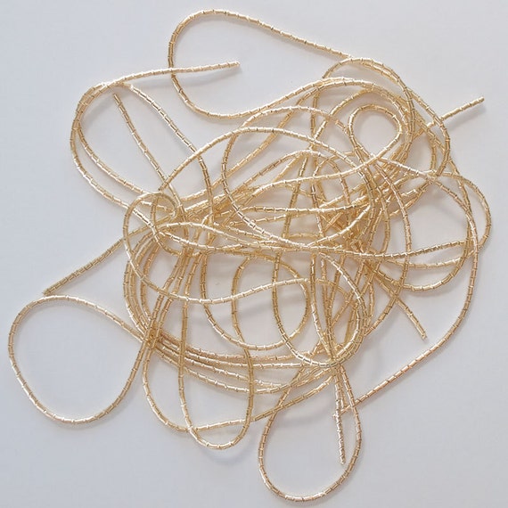 Silver Bright Check Purl Bullion for Sewing Metal Thread Embroidery 1 mm