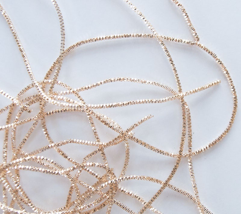 2.5 Yards Peach Gold Bright Check Purl Bullion for Sewing Metal Thread ...