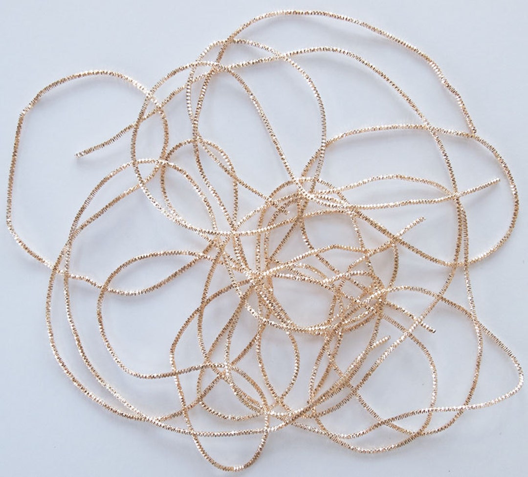 2.5 Yards Peach Gold Bright Check Purl Bullion for Sewing Metal Thread ...