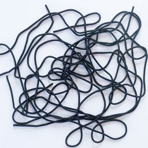 2.5 Yards Black Rough Purl Bullion for Sewing Metal Thread Embroidery 1.75 mm