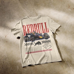 Vintage Redbull F1 Racing Comfort Colors® T-Shirt, Formula 1 Graphic Tee, Verstappen Fan Shirt, Grand Prix Driver Gift