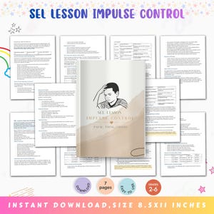 SEL Impulse Control Lesson, Impulse Control Activities for Kids, Elementary School Counseling Lesson, Self-Control Resource