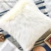 Scandinavian Euro Sham Ivory fur pillow covers 26 X 26 decorative oversized Nursery Room Deco