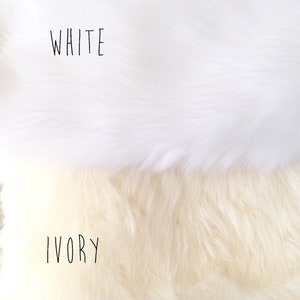 Fluffy White fur pillow throw pillow cover mid century white fur white Suede home office pillow cover decorative cushion All sizes ONE image 9