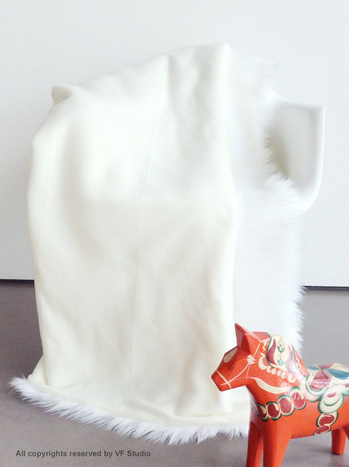 White Fur Throw Blanket Soft Luxurious Fur Fleece Lining Etsy