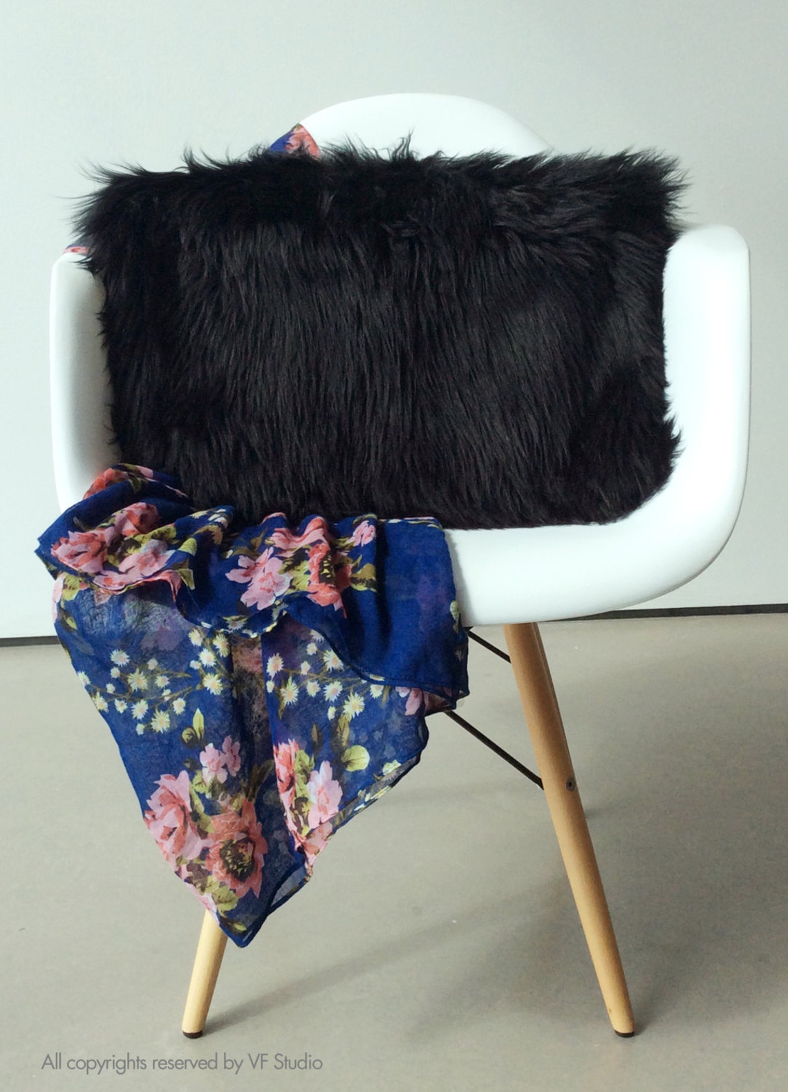 White Fur Pillow Cover 20X30 Queen Size Decorative White Fur Etsy